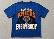 Load image into Gallery viewer, New York Knicks vs Everybody city skyline Graphic Tee               (NO BULLET HOLES)
