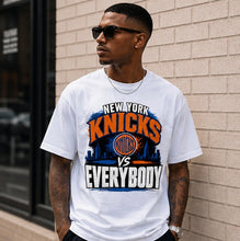 Load image into Gallery viewer, New York Knicks vs Everybody city skyline Graphic Tee               (NO BULLET HOLES)
