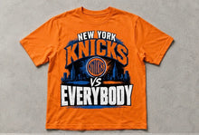 Load image into Gallery viewer, New York Knicks vs Everybody city skyline Graphic Tee               (NO BULLET HOLES)
