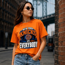 Load image into Gallery viewer, New York Knicks vs Everybody city skyline Graphic Tee               (NO BULLET HOLES)
