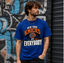 Load image into Gallery viewer, New York Knicks vs Everybody city skyline Graphic Tee               (NO BULLET HOLES)
