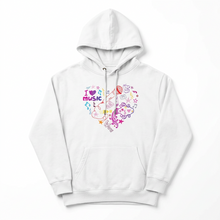 Load image into Gallery viewer, I love music heart shape  kids hoodie
