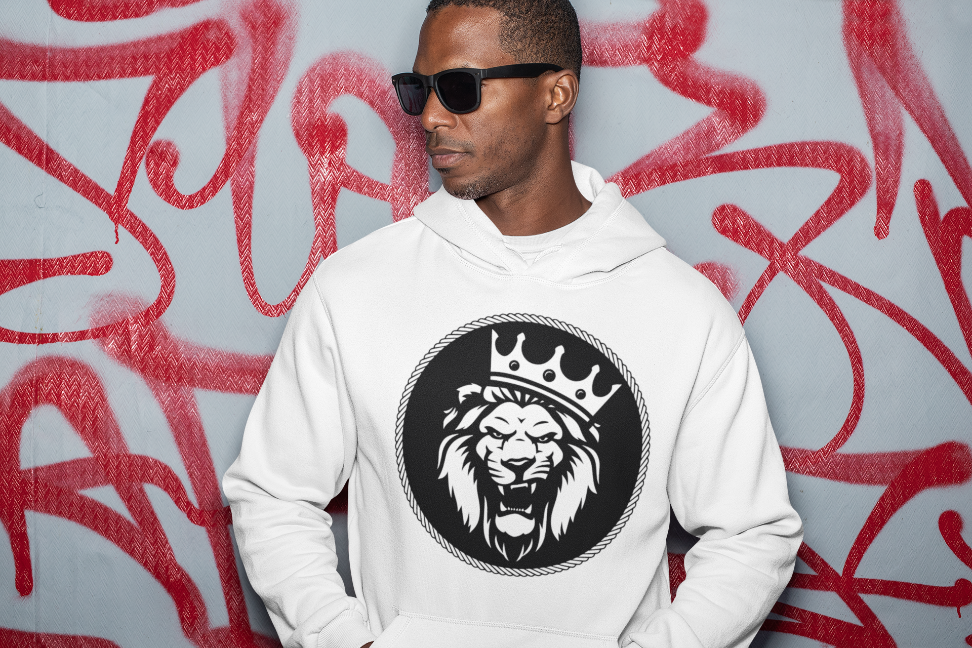 Lion with king crown Hoodie
