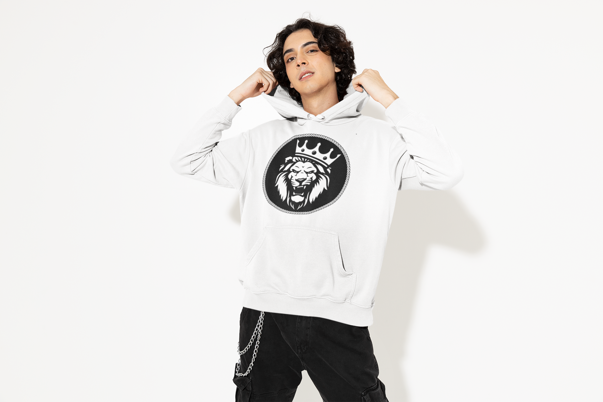 Lion with king crown Hoodie