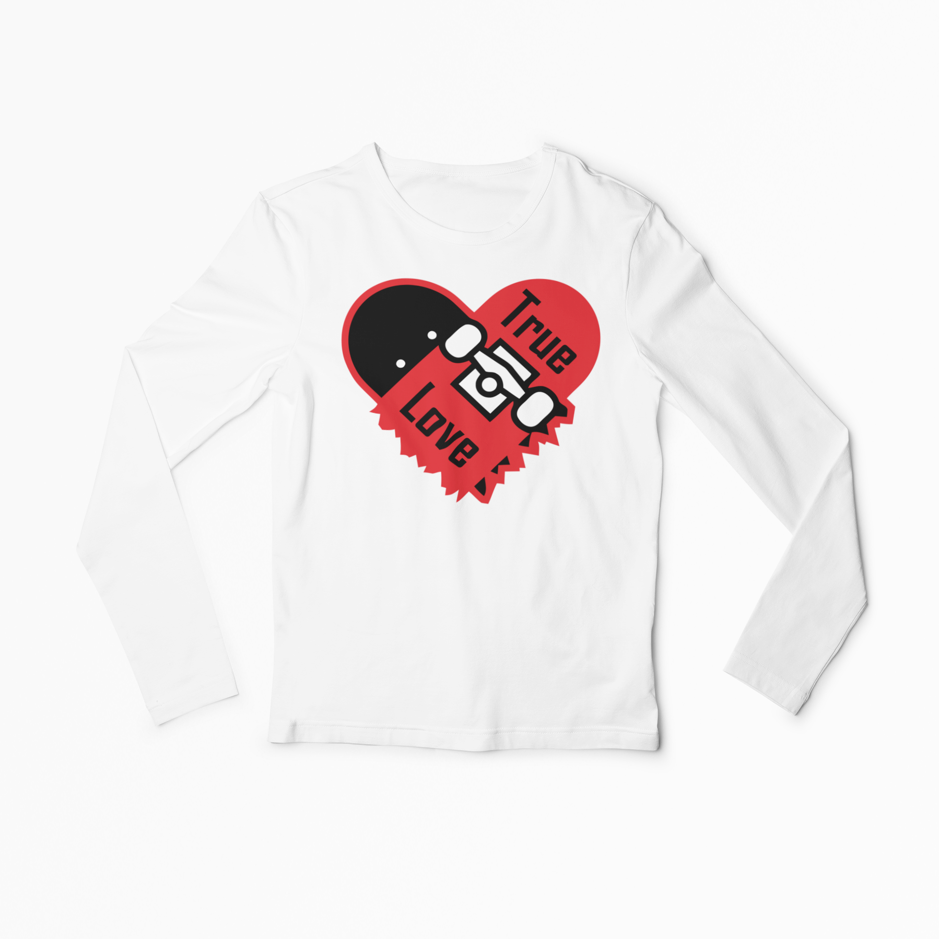 True Love skateboard heart design