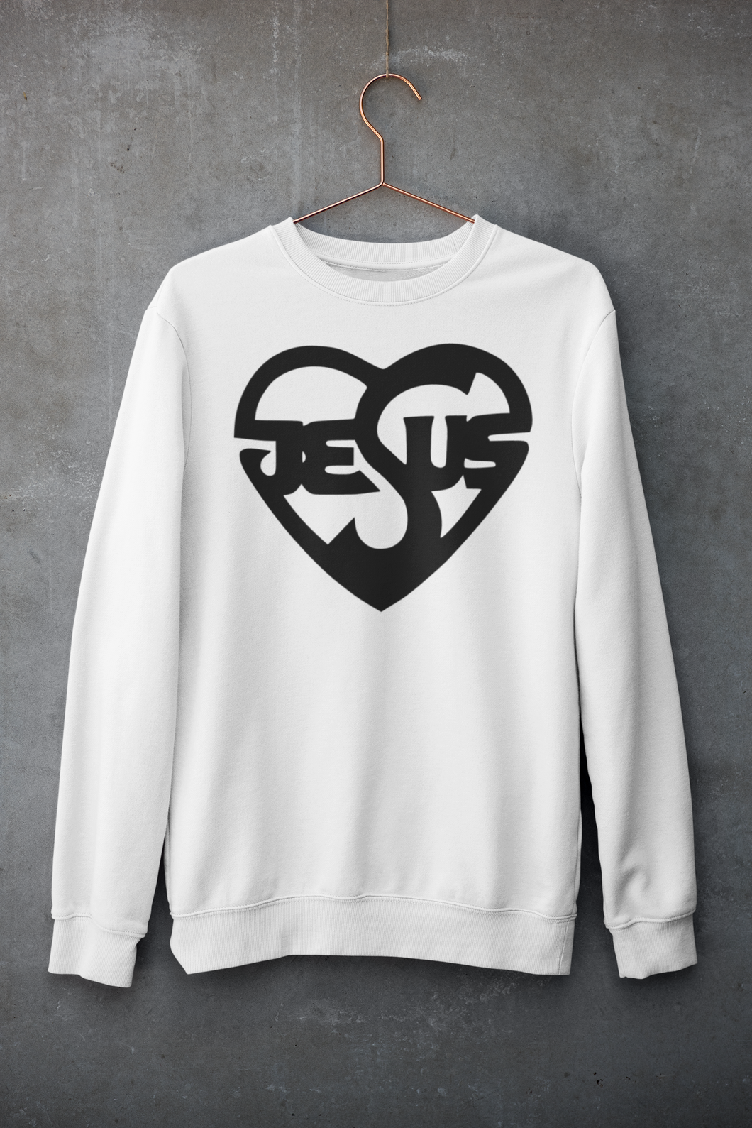 Heart shape Jesus sweatshirt