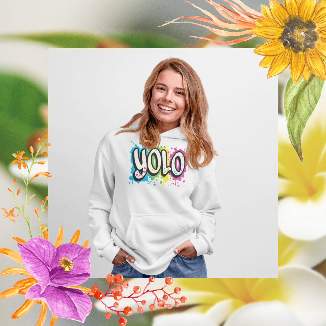 YOLO design hoodie