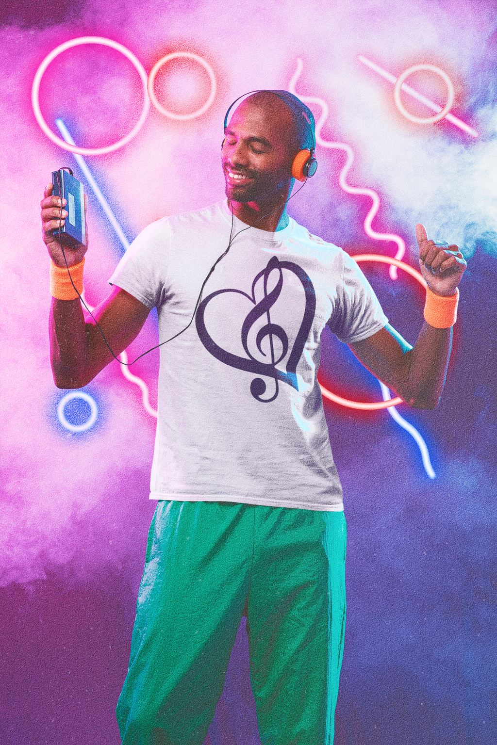 Heart with music note inside